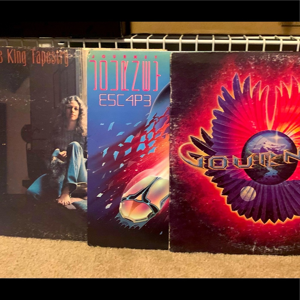 Journey, Carol King original Albums. Records are In great condition.